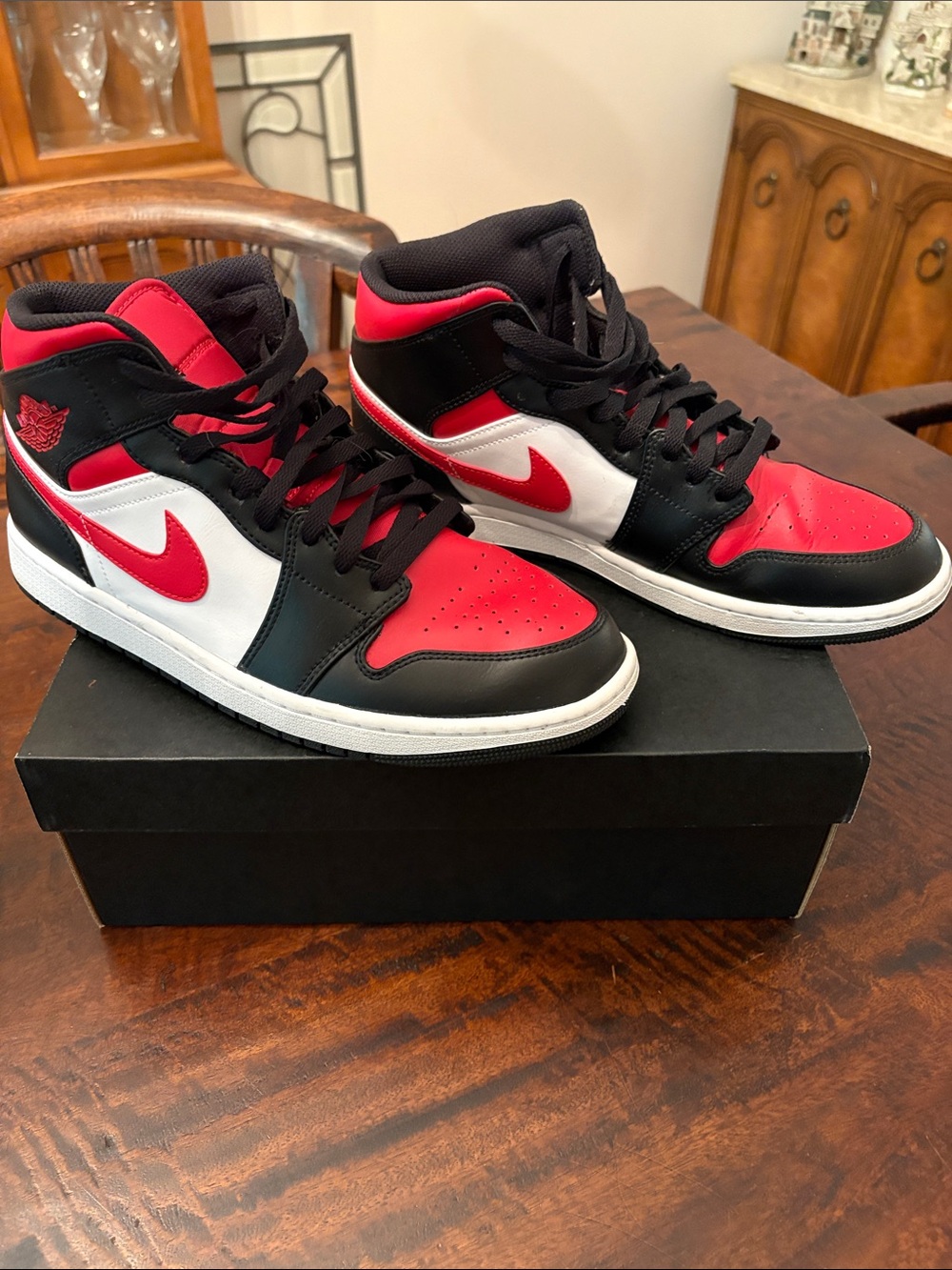 Nike Men’s High-Top Sneakers - Red/Black/White New with box